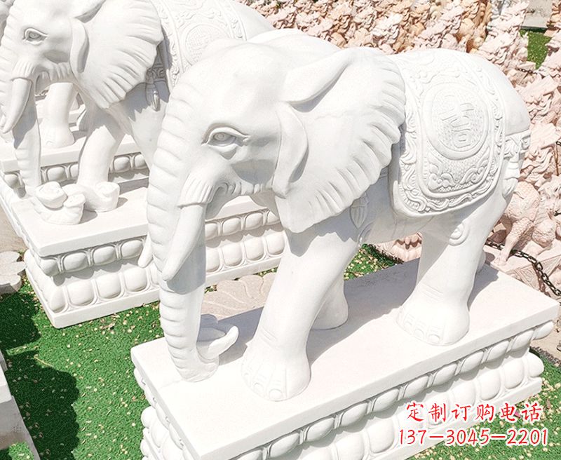 嘉兴精美工艺 大象石雕雕塑