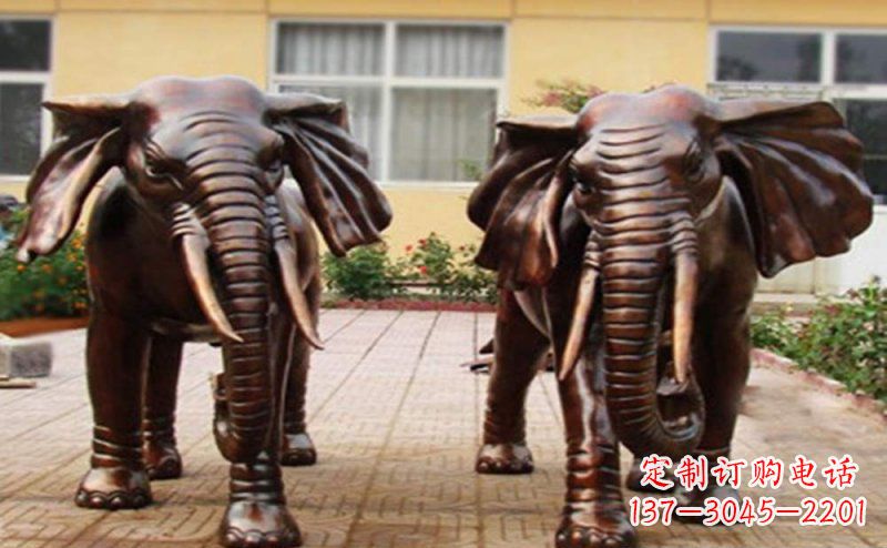 嘉兴大象铜雕艺术塑像