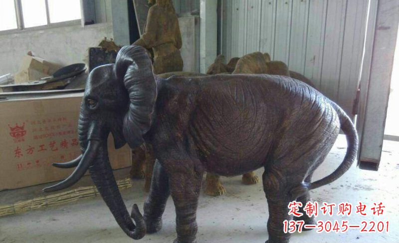 嘉兴大象铜雕 动物雕塑