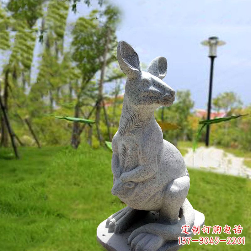 嘉兴高品质袋鼠雕塑,精致石雕摆件