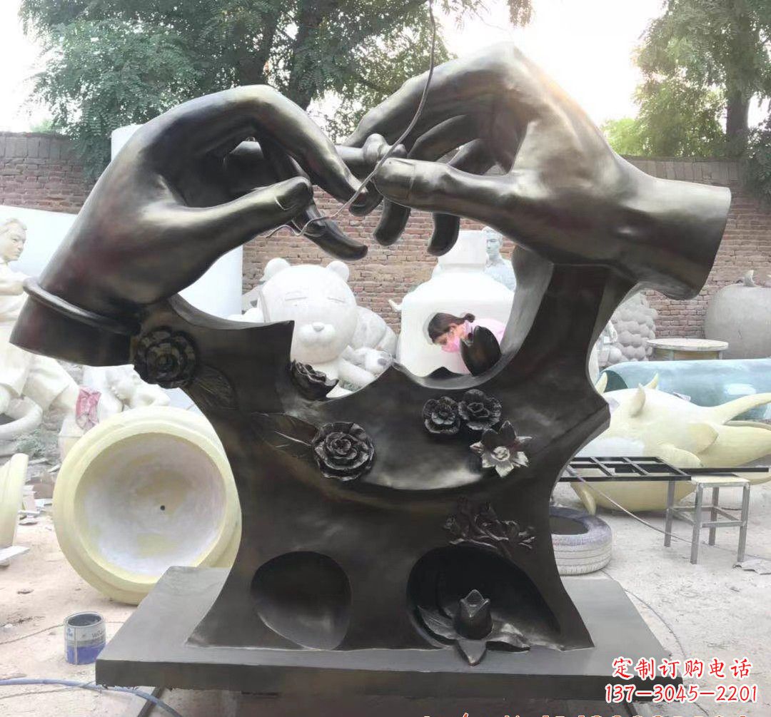 嘉兴精美铜戒指雕塑