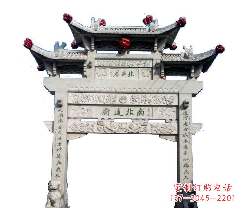 嘉兴精美石牌坊雕塑