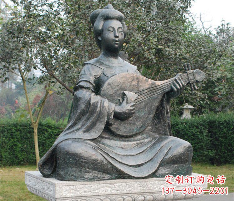 嘉兴古典风情弹琵琶雕塑