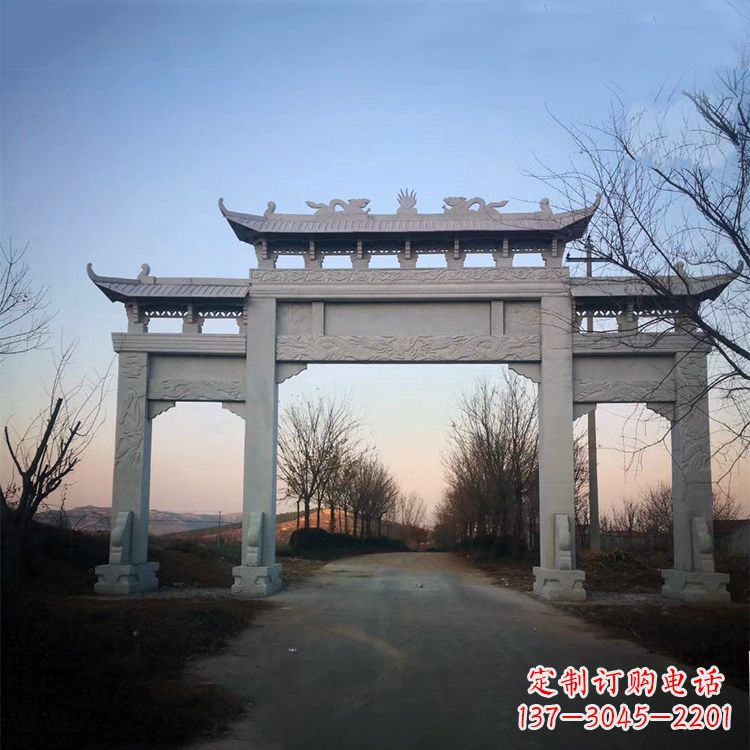 嘉兴品质卓越的道路三门石牌坊雕塑