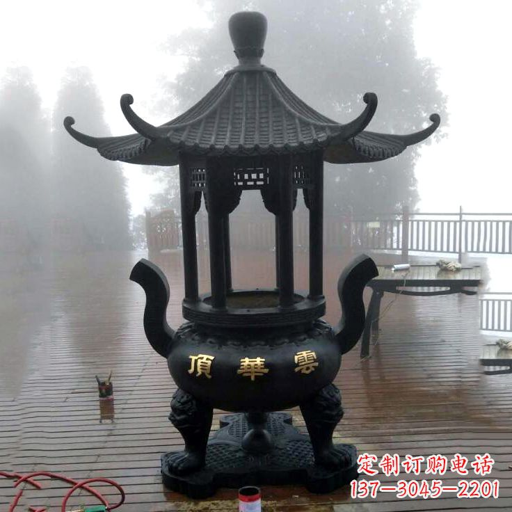嘉兴精美青铜香炉雕塑