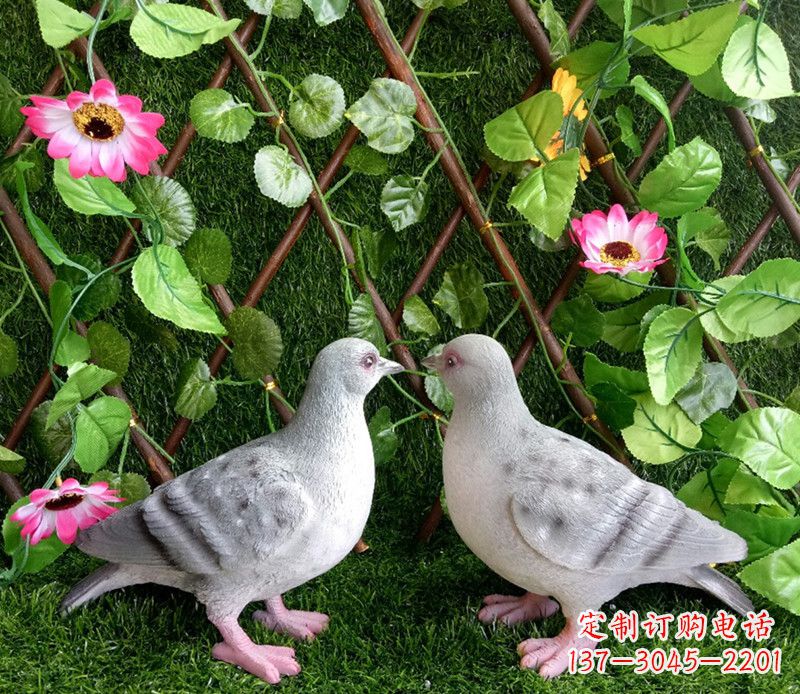 嘉兴传递和平与美好的和平鸽雕塑