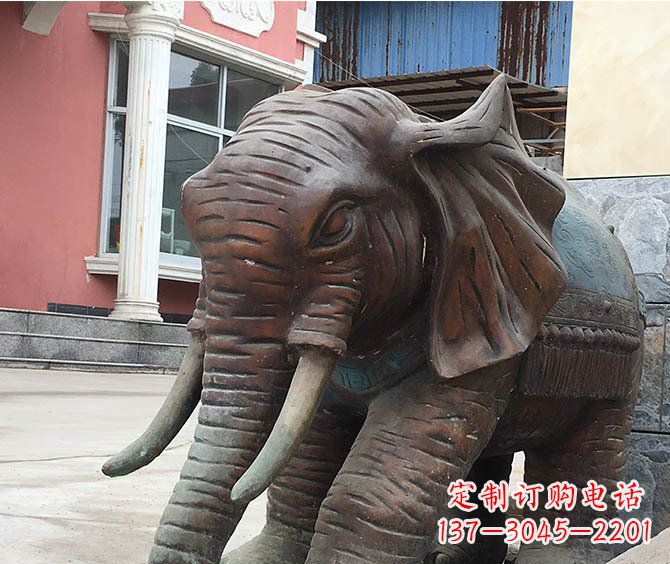 嘉兴动物大象公园铜雕摆件