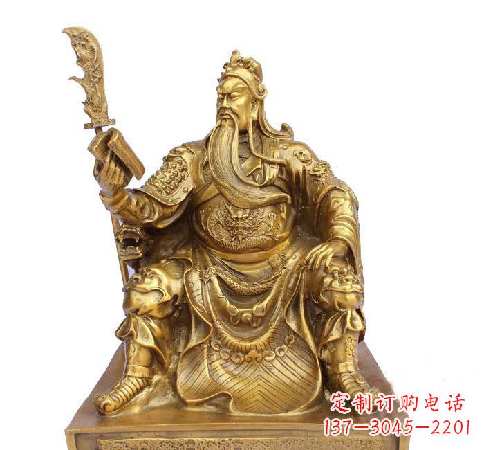 嘉兴读书的关公铜雕