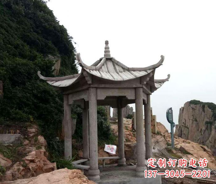 嘉兴风格独特的仿古凉亭石雕