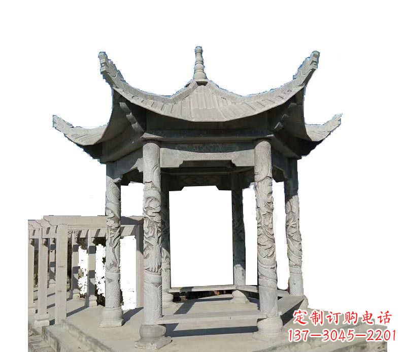 嘉兴传统风格凉亭石雕