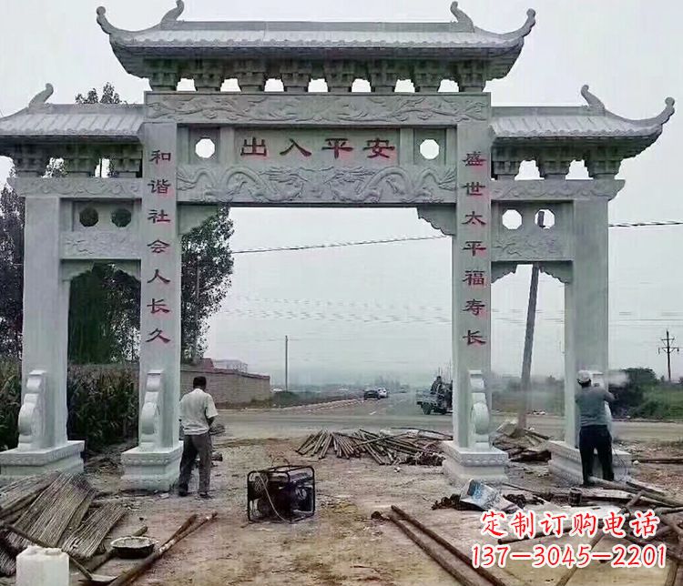 嘉兴仿古石牌坊石雕