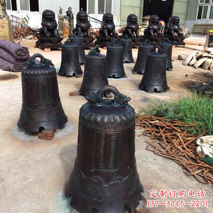 嘉兴手工精美的铜钟雕塑