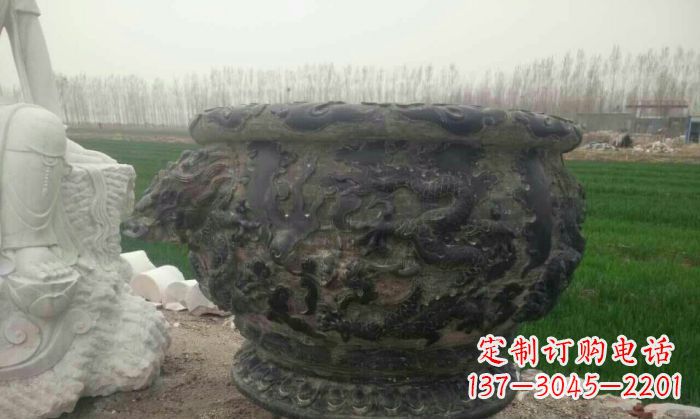 嘉兴仿古圆形水缸石雕