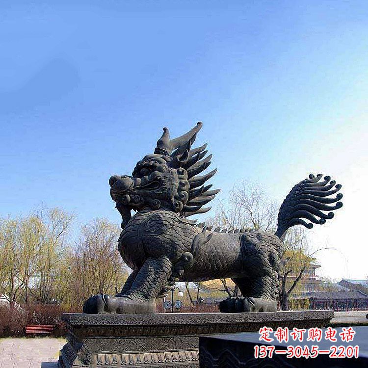 嘉兴古典麒麟雕塑,精美绝伦