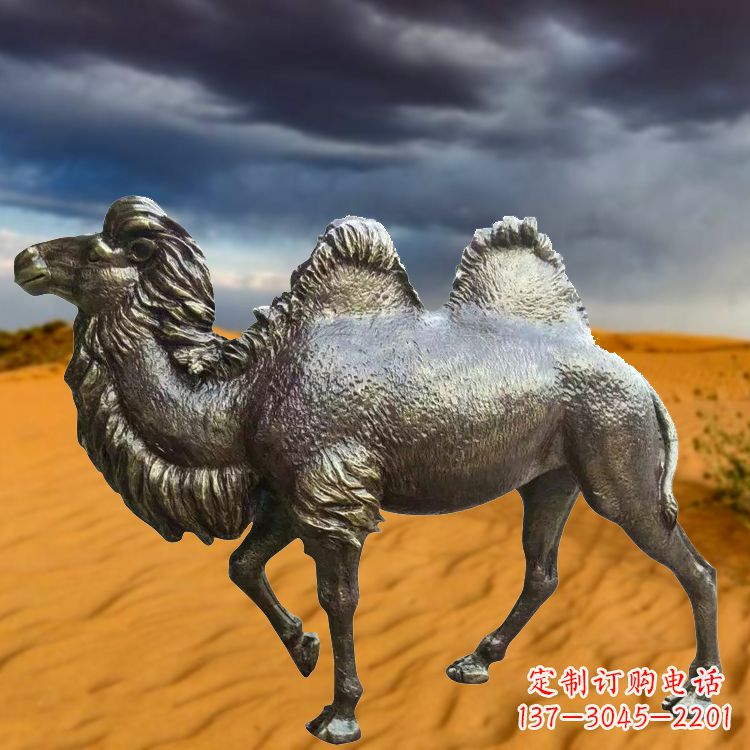 嘉兴仿铜玻璃钢骆驼雕塑
