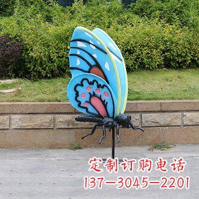 嘉兴蓝色大号蝴蝶雕塑