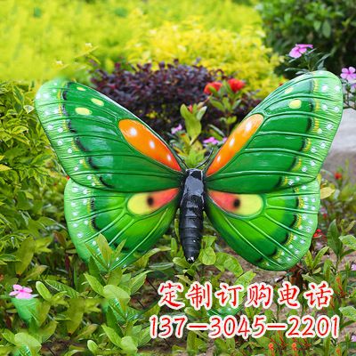 嘉兴精致魅力的绿色蝴蝶雕塑