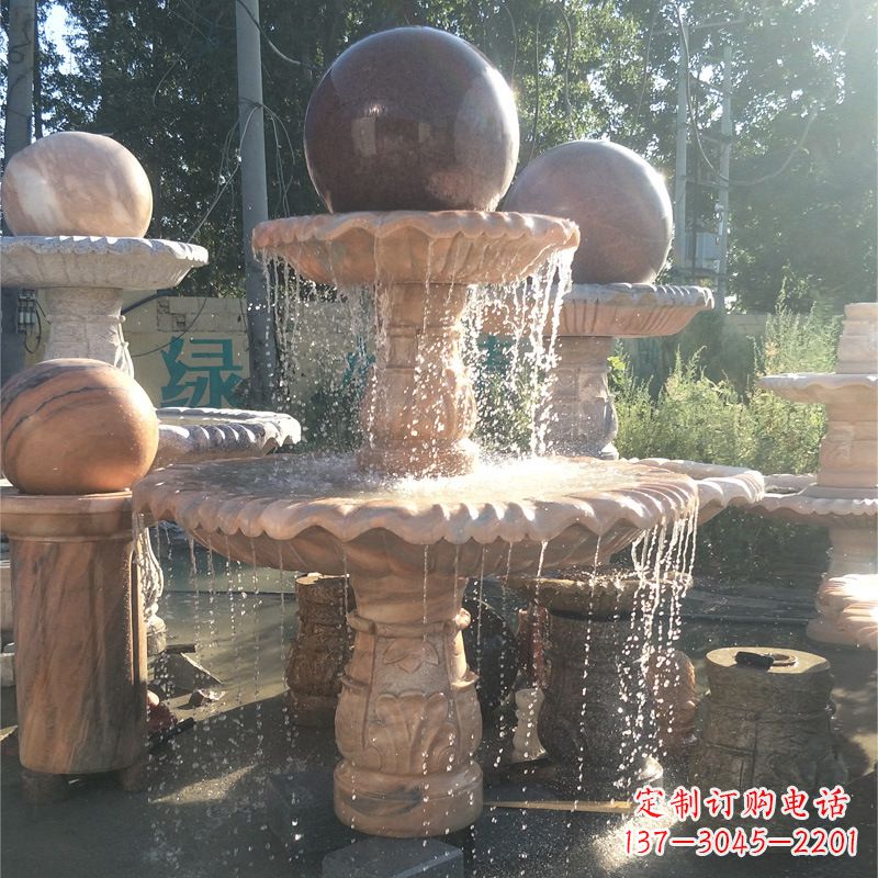 嘉兴福气无限,风水球石雕塑