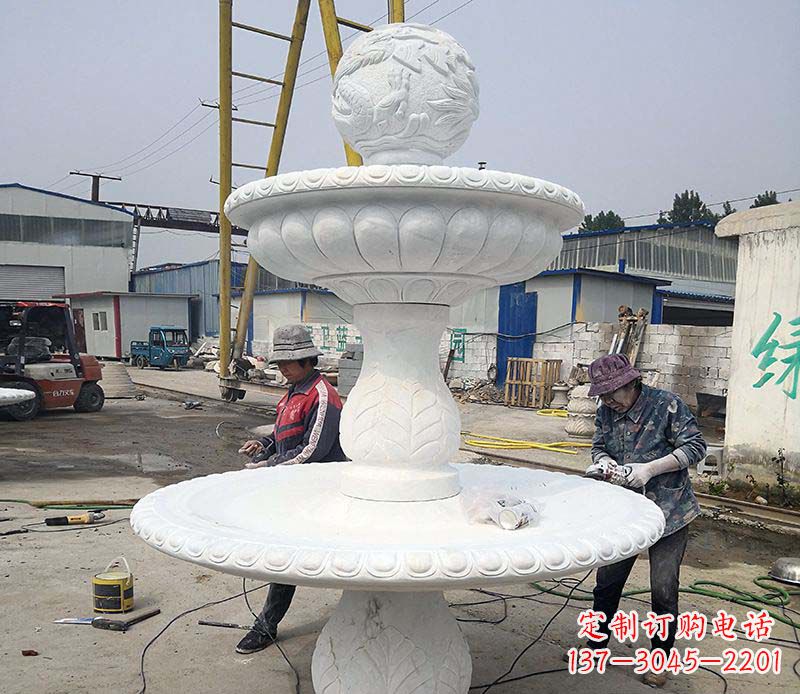 嘉兴风水球喷泉石雕塑