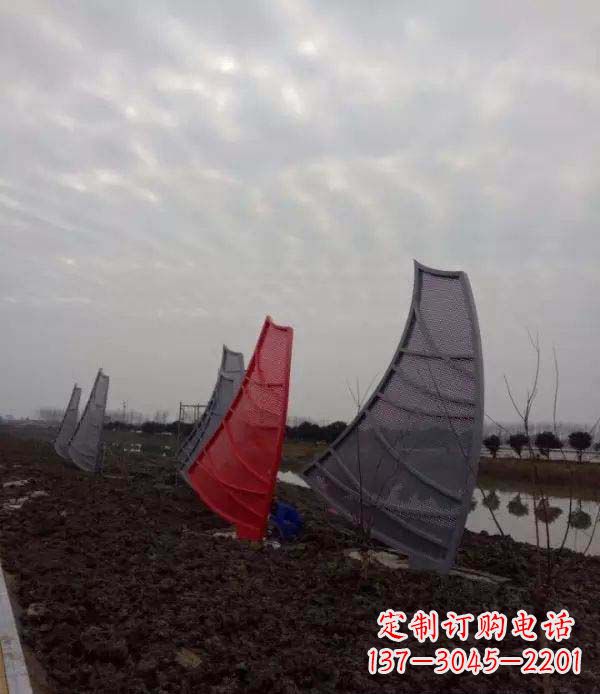 嘉兴不锈钢抽象帆船雕塑