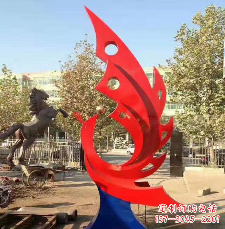 嘉兴艺术精美的不锈钢凤凰雕塑