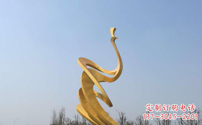 嘉兴抽象凤凰不锈钢雕塑