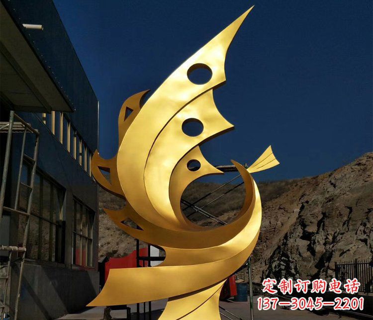 嘉兴精美不锈钢抽象凤凰景观雕塑