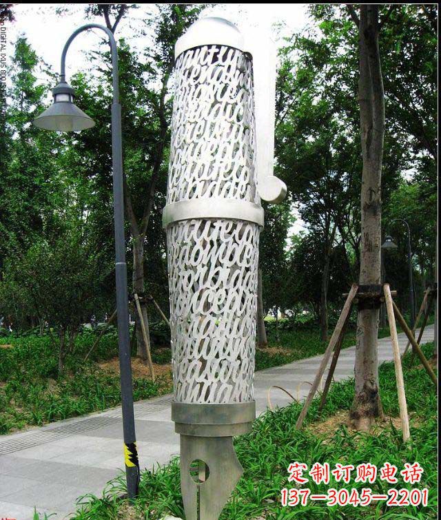 嘉兴公园和空间绚丽抽象钢笔雕塑