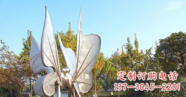 嘉兴英伦风格精致不锈钢抽象蝴蝶雕塑