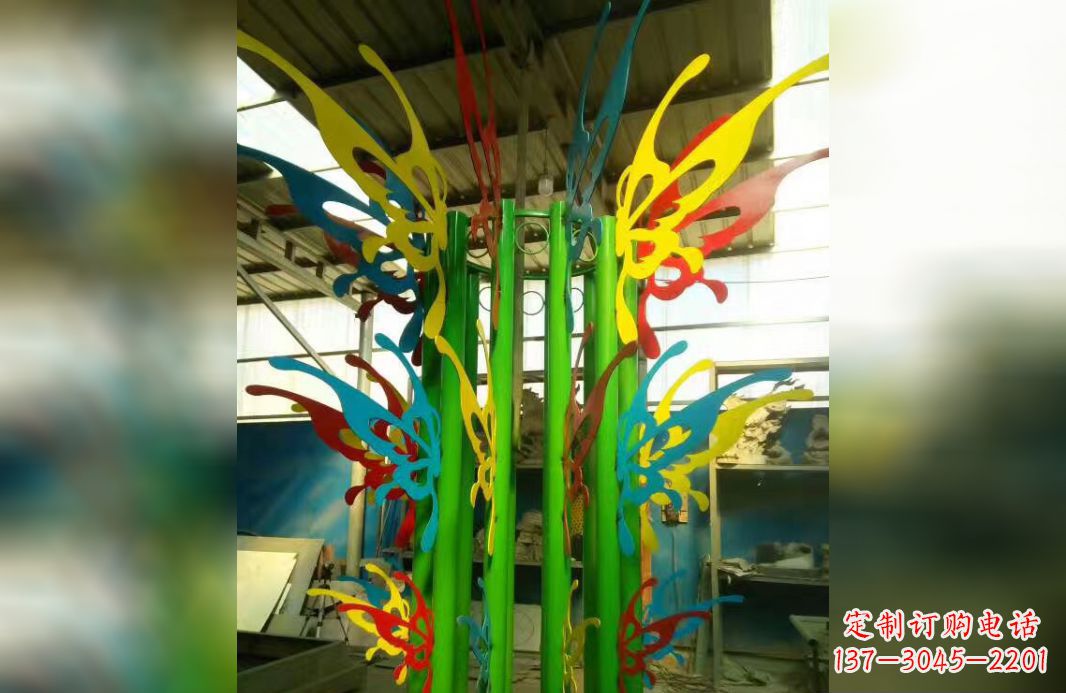 嘉兴精致的不锈钢抽象蝴蝶景观雕塑