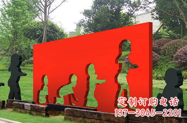 嘉兴公园不锈钢抽象小孩景观雕塑