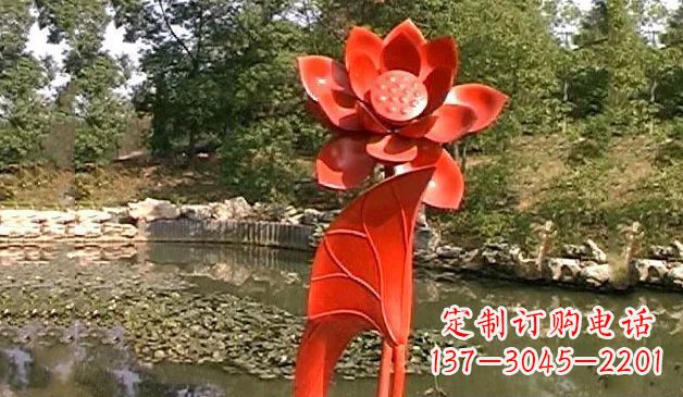 嘉兴精美不锈钢荷花雕塑