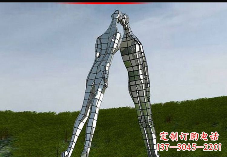 嘉兴爱的无限,不锈钢情侣人物雕塑