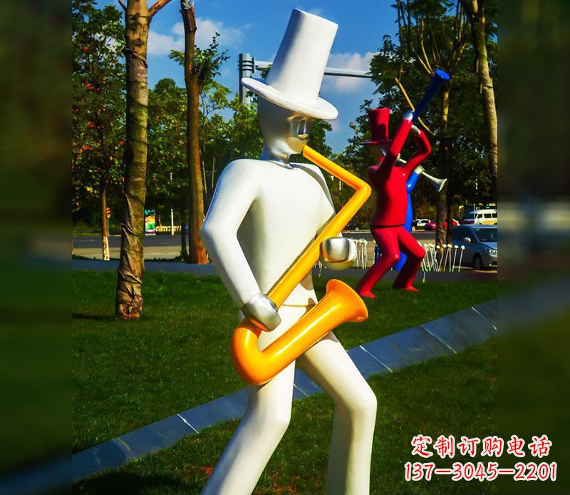 嘉兴精美的萨克斯不锈钢雕塑