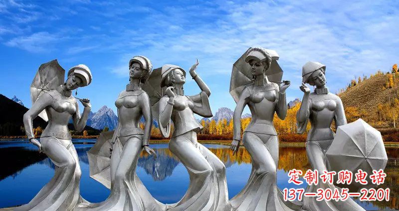 嘉兴现代少女雕塑