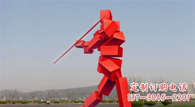 嘉兴定制不锈钢标枪雕塑