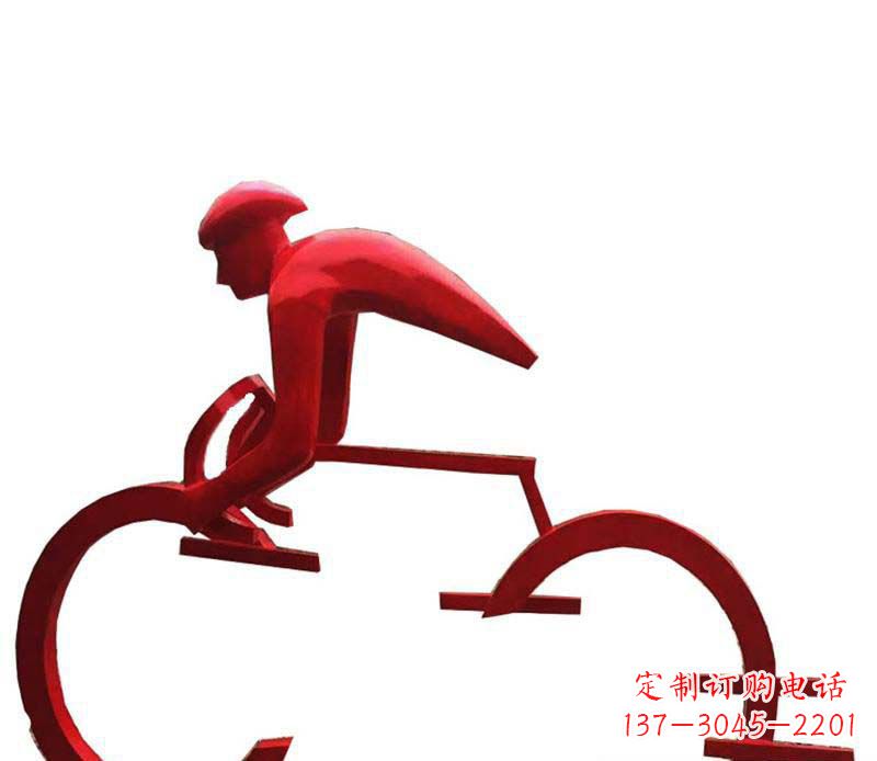 嘉兴公园主题不锈钢自行车雕塑
