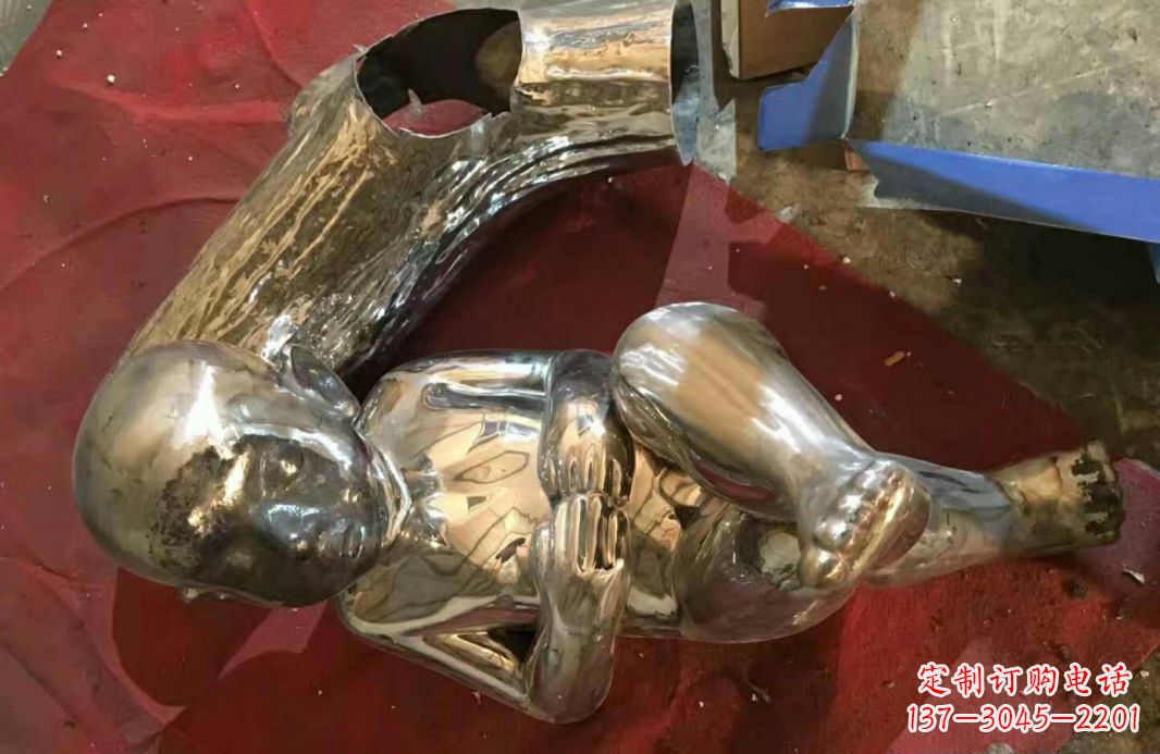 嘉兴风格时尚可爱的不锈钢儿童雕塑