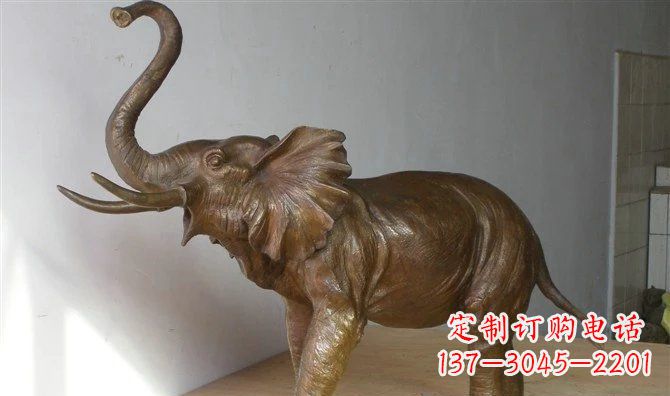 嘉兴优雅大象招财铜雕