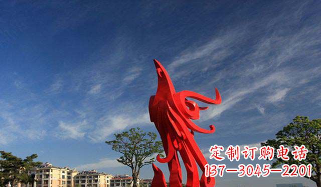 嘉兴精美不锈钢凤凰雕塑