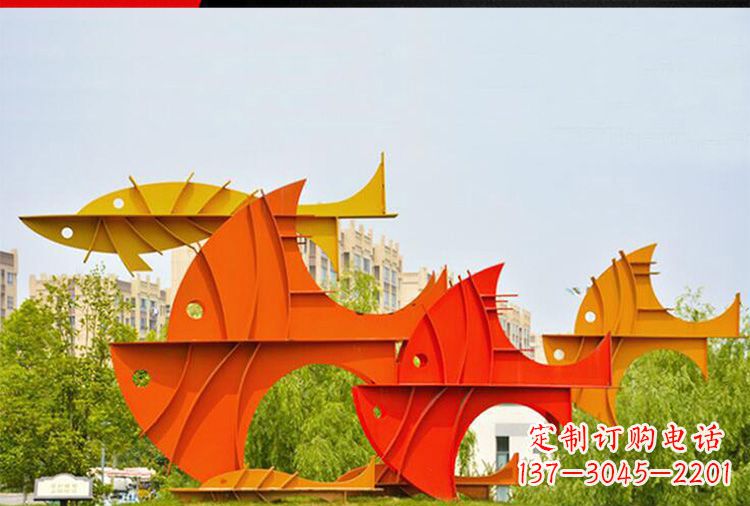 嘉兴大型不锈钢鲤鱼雕塑