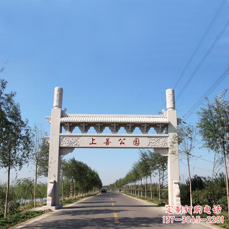 嘉兴精美石牌坊雕塑——打造公园独特风格