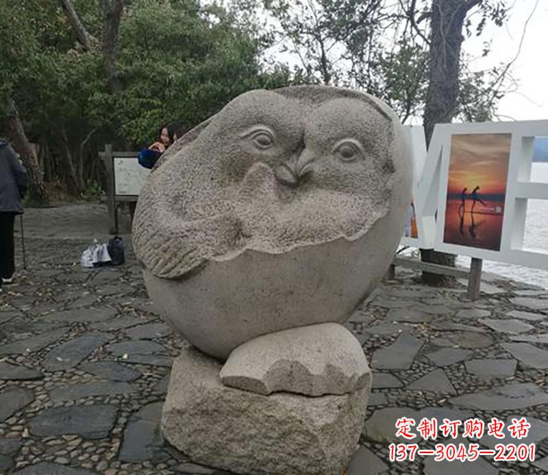 嘉兴中领雕塑 | 鸳鸯石雕精美定制
