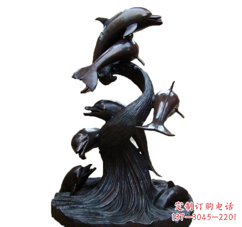 嘉兴产品名称海豚铜雕园林雕塑