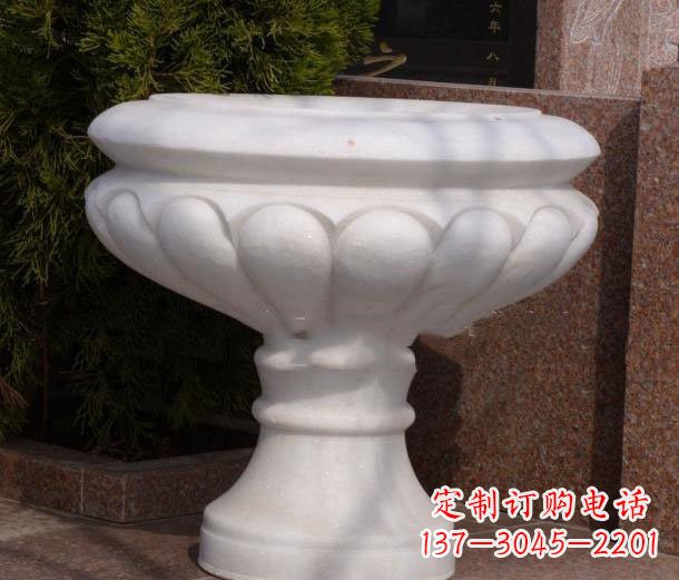 嘉兴中领雕塑——汉白玉花盆石雕