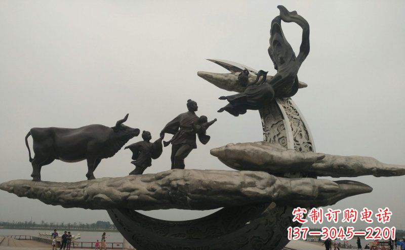 嘉兴非凡爱恋不锈钢牛郎织女雕塑