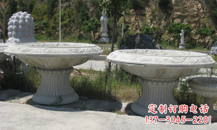嘉兴美轮美奂的大理石花盆雕塑
