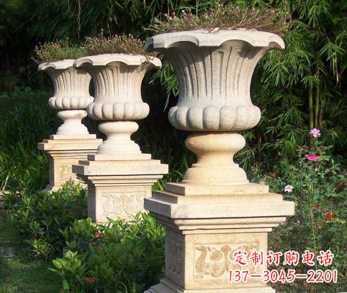 嘉兴高质量大理石花盆石雕