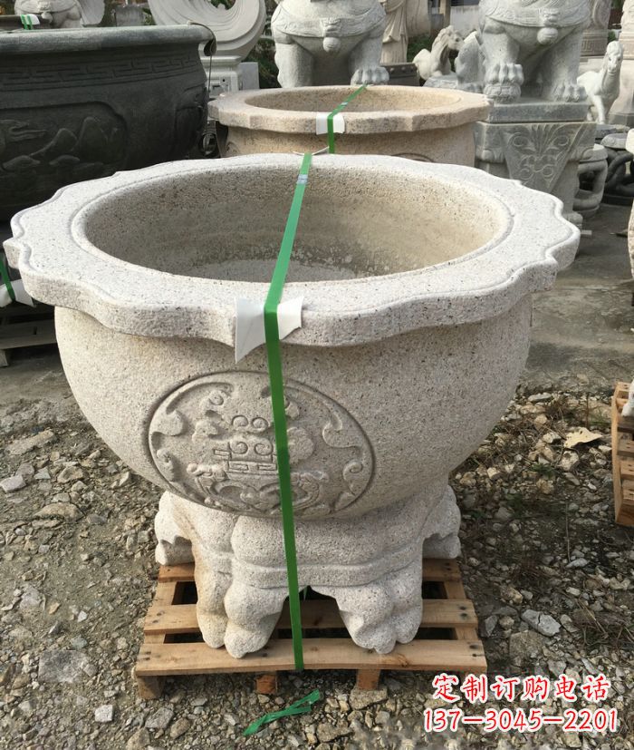 嘉兴高品质大理石水缸雕塑