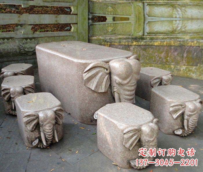 嘉兴精美小象大理石雕塑